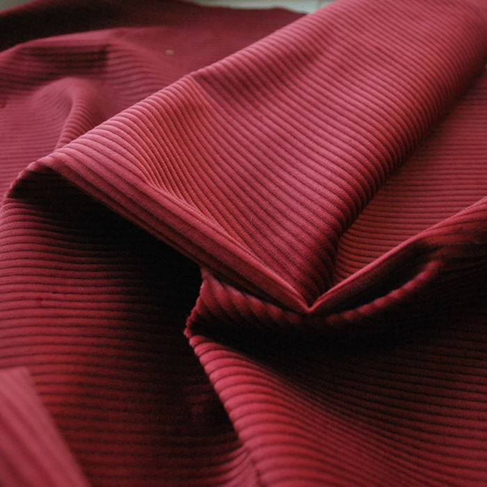 Corduroy fabric cotton burgundy