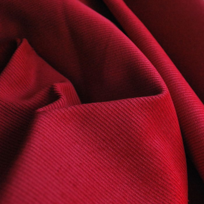 Corduroy fabric cotton red cu
