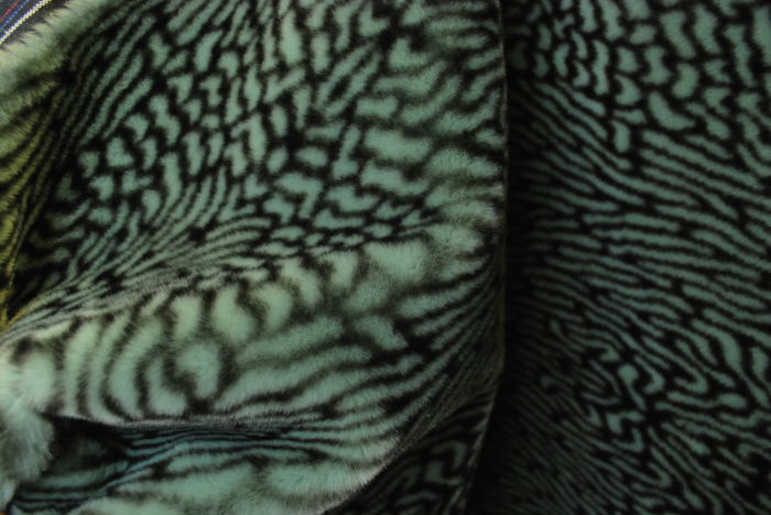 Fur fabric french animal print closeup