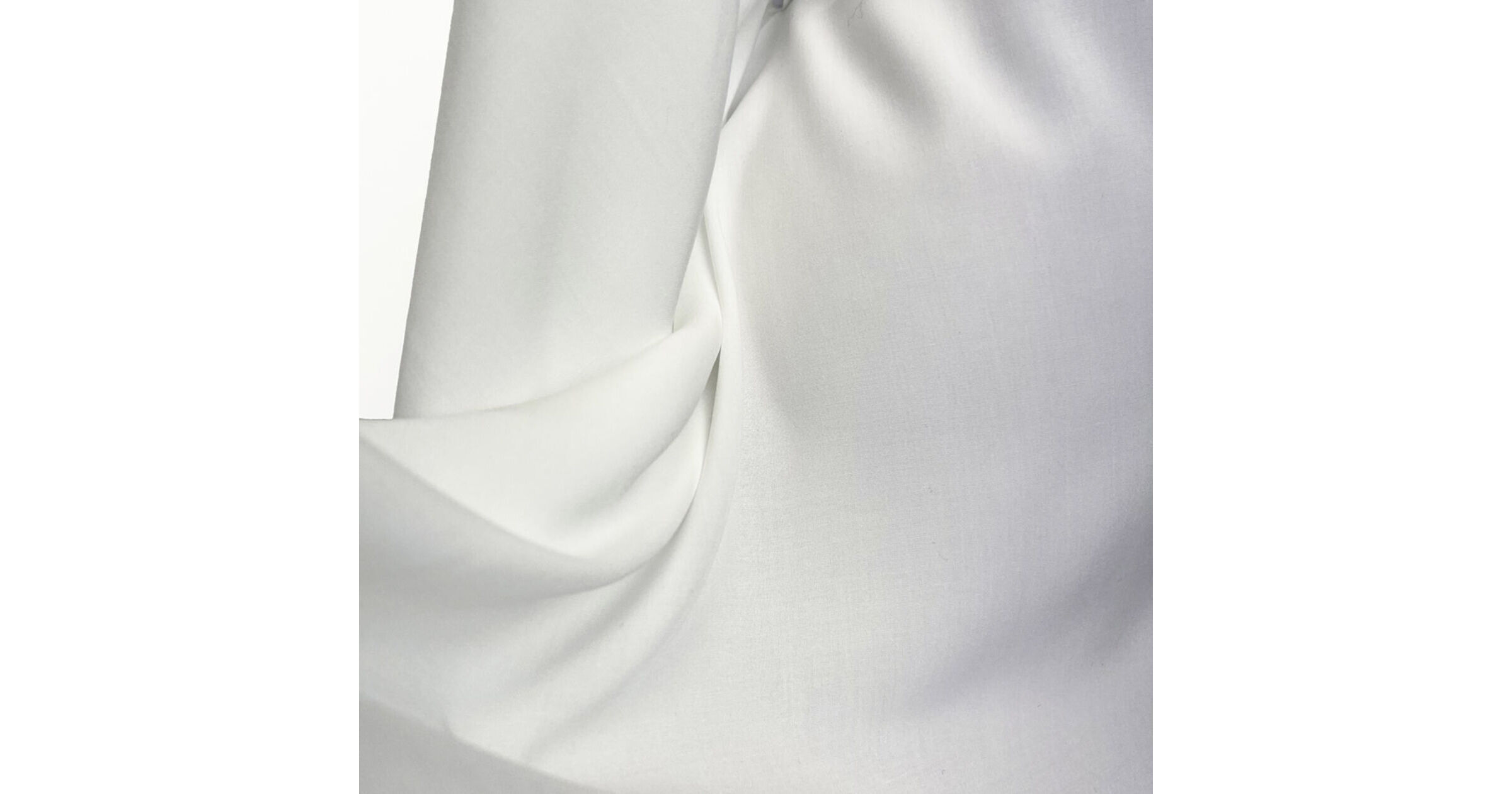 Fine Plain 100% Viscose Poplin Lightweight Dress Fabric | White