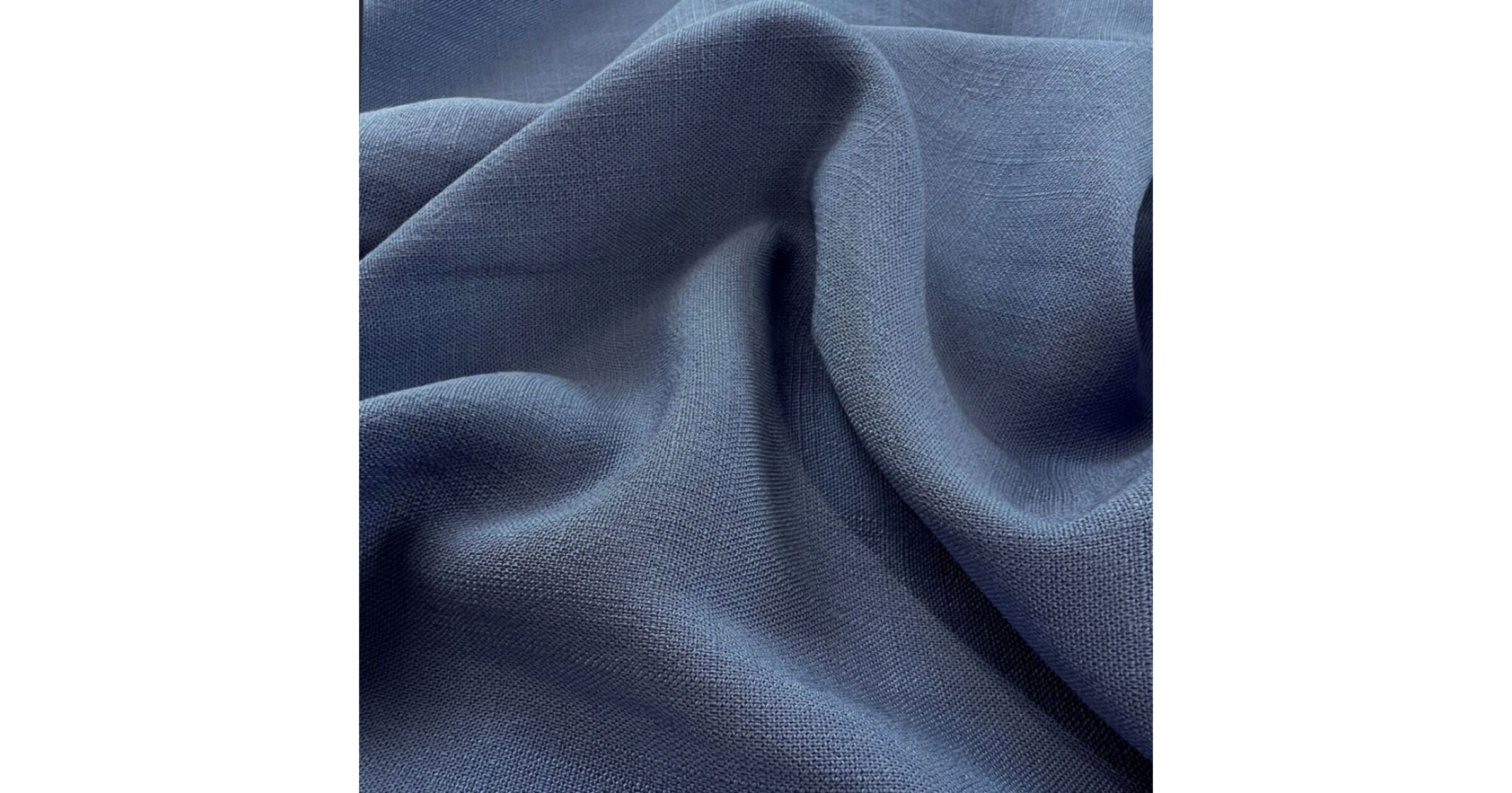 Woven Slub Viscose Linen Look Fabric | Victor - Slate Blue