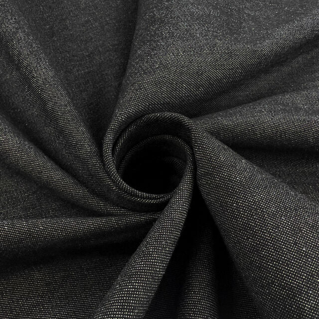 100% Cotton Black Fabric Plain Material for Crafts Clothing Summer Fashion,  Fabric By The Metre 155cm width in 0.5m lengths