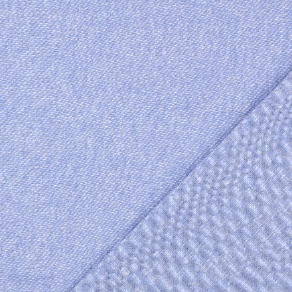 Chambray Cotton Blend Fabric - Light Blue