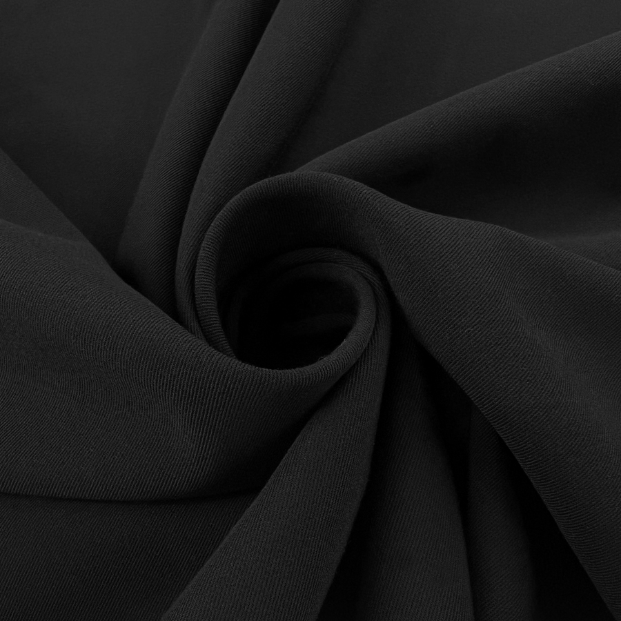 Polyester Woven Suiting Fabric | Dread Naught - New Black