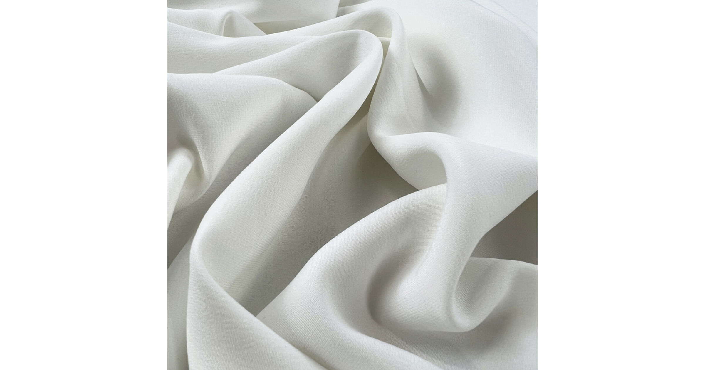 Recycled Polyester Spandex Crepe Dress Fabric - Ivory Sands
