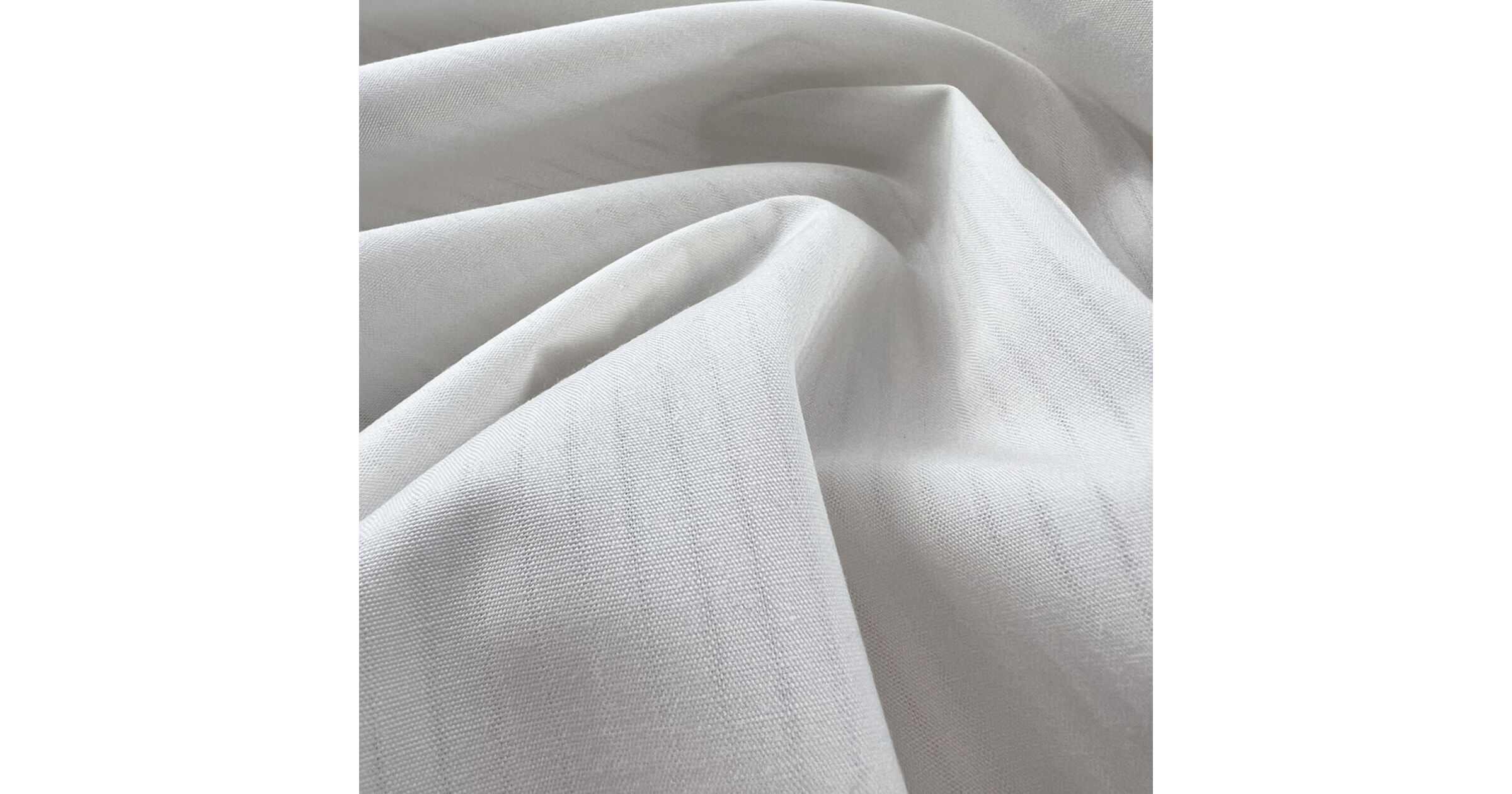 Soft White Striped Woven Cotton Shirting Fabric | Nimbus Cotton