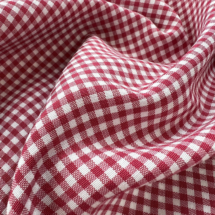 red and white gingham shirt