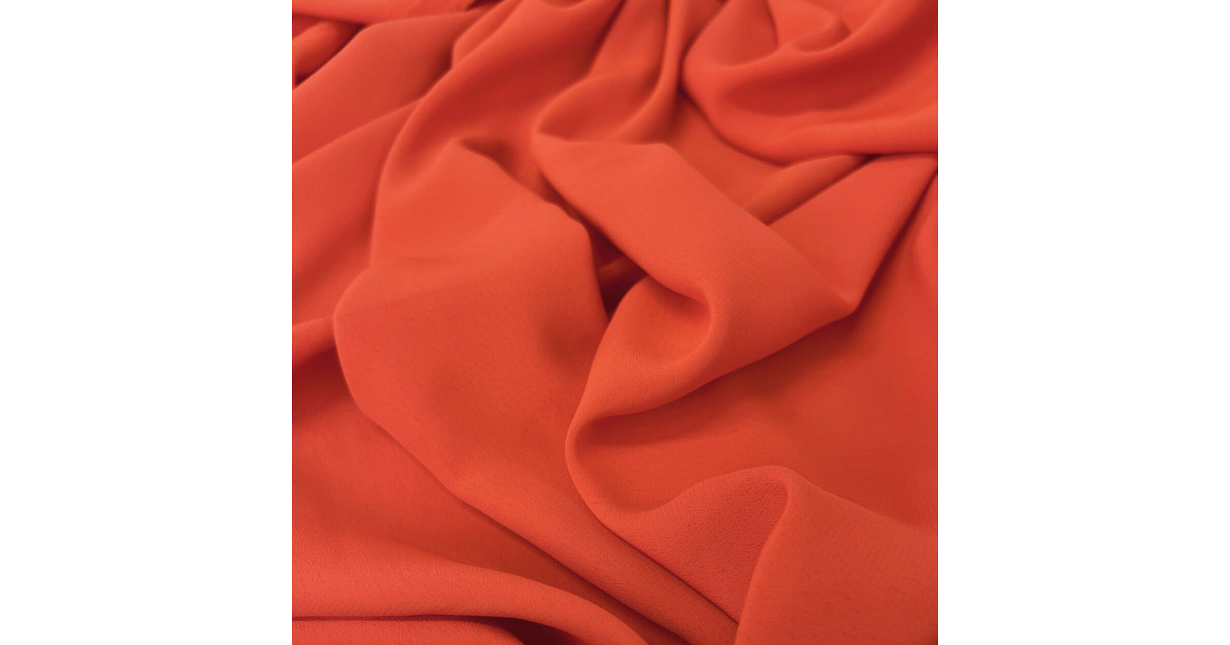 Polyester Lightweight Red Dress Fabric │Crepe De Chine - Flame