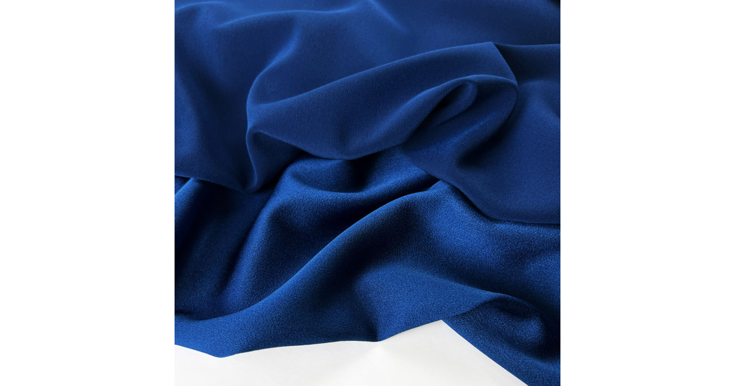 Remnant (50cm) - Luxury Satin Backed Crepe Fabric - Teal Blue