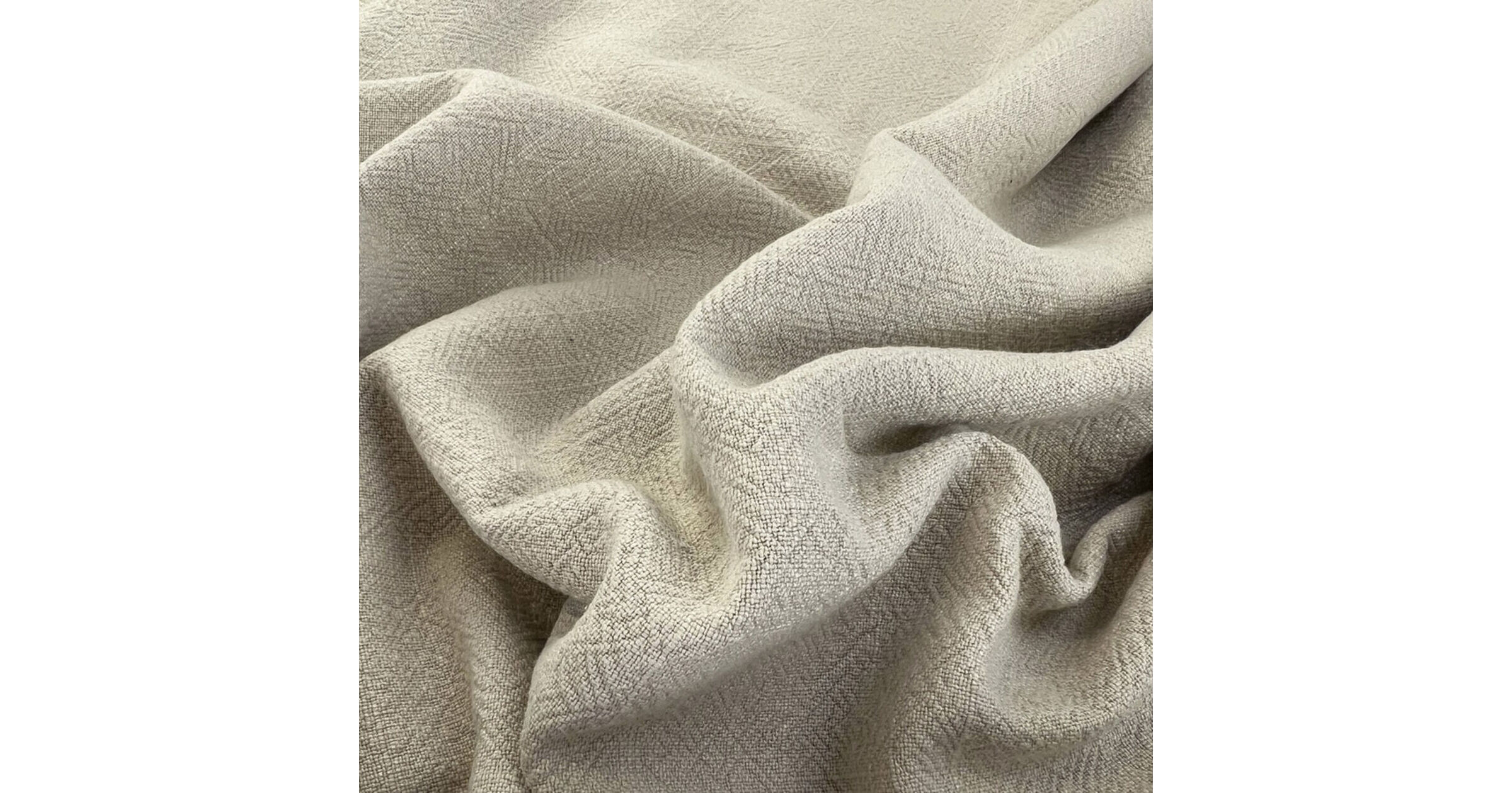 Heavy Weight Dressmaking Fabric Stone Washed Linen - Cream