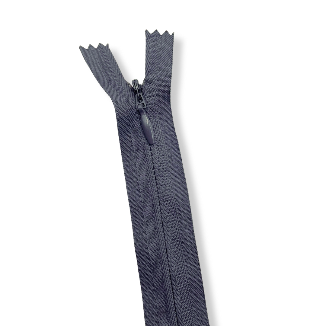 9 inch grey invisible zipper