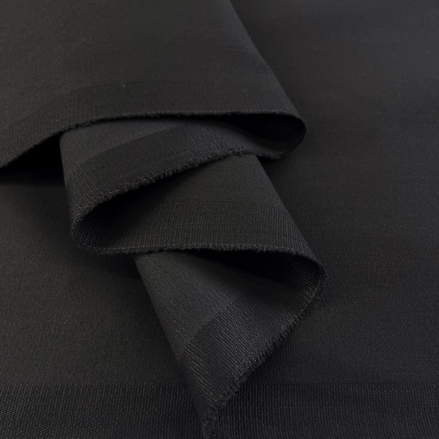 Black Cotton Elastane 9.5oz Trouser Fabric | Dusk Flex Denim