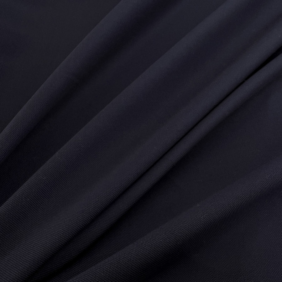 Italian Dark Navy Sackcloth Wool Suit Fabric | Only The Lonely