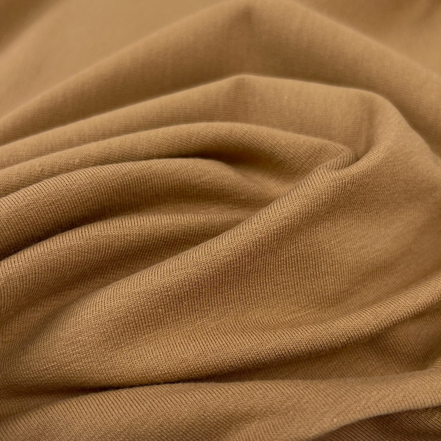 Fabric in cotton and elastane - brown