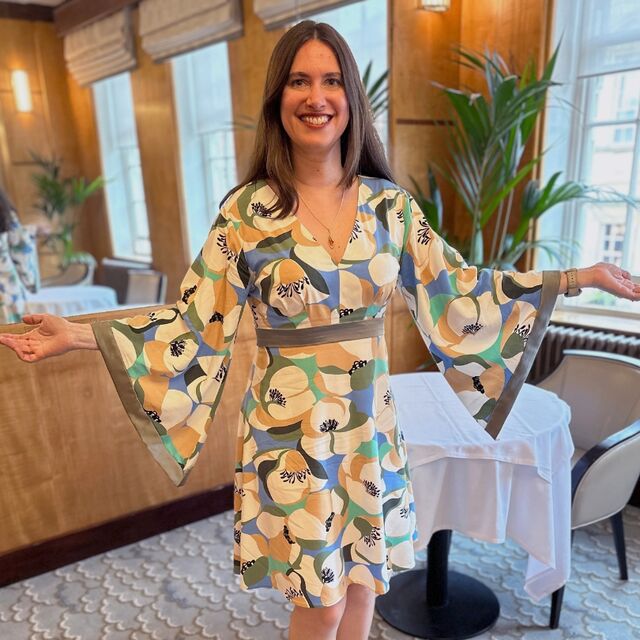 Patchwork Silk Scarf Dress - Tips for Sewing With Silk - Bethany Lynne Makes