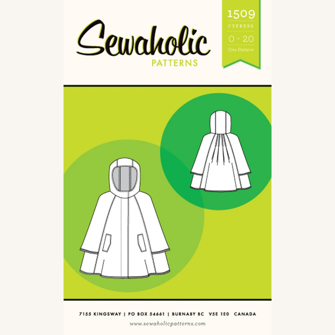 Cypress Cape | Paper Sewing Pattern | Sewaholic (Sizes: 0-20)