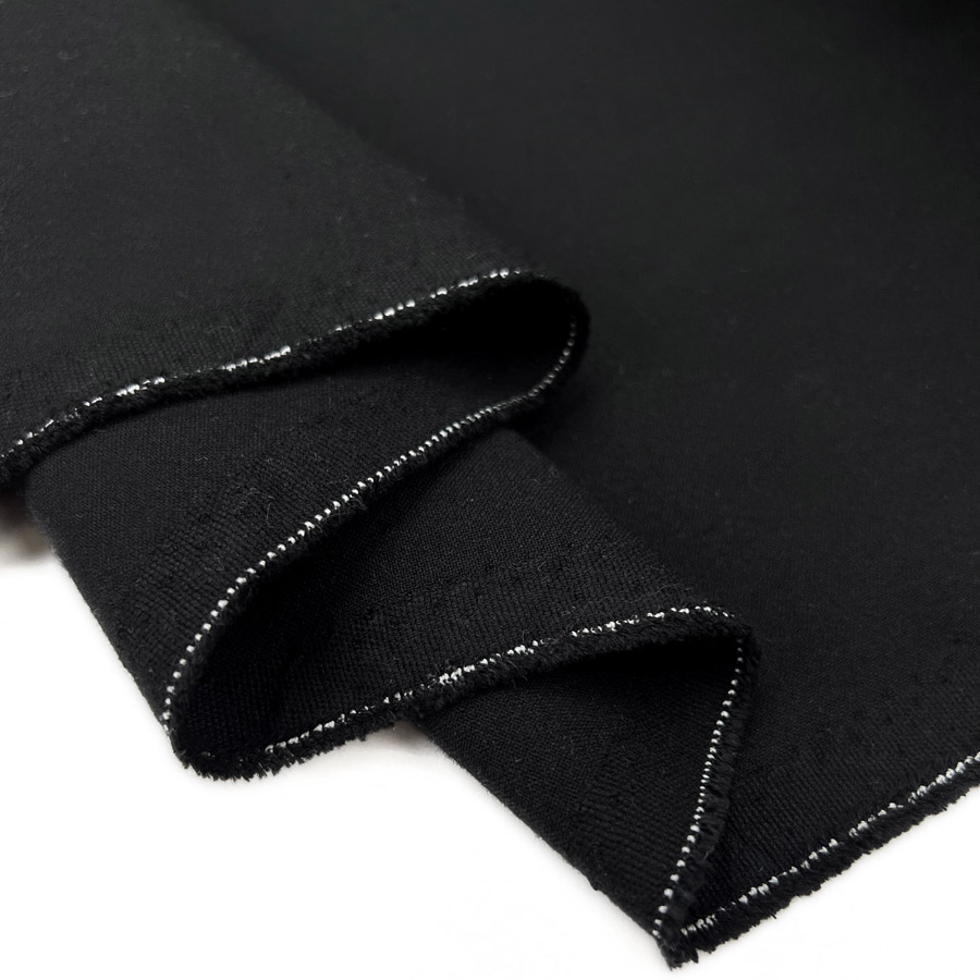 Black Polyester Viscose Stretch Fabric 1353 – Fabrics4Fashion