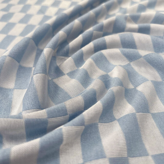 Italian Odyssey Stretch Viscose Fabric in Blue, FREE Delivery Available