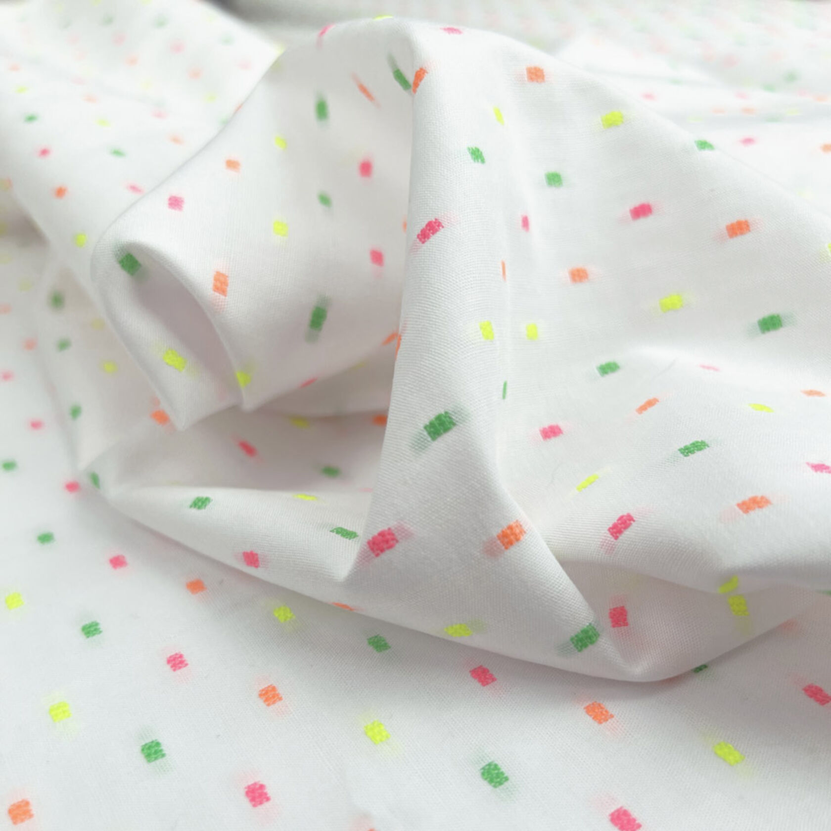 Rainbow Polka Dot Cotton Poplin Fabric – Pound Fabrics