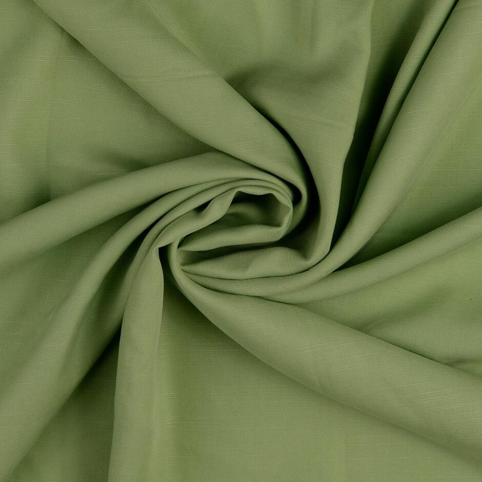 Plain Lightweight Soft Dress Fabric | Lyocell Linen - Green