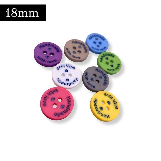 Small Marbled Brown and Tan Plastic Sewing Buttons 5/8 16mm 2 