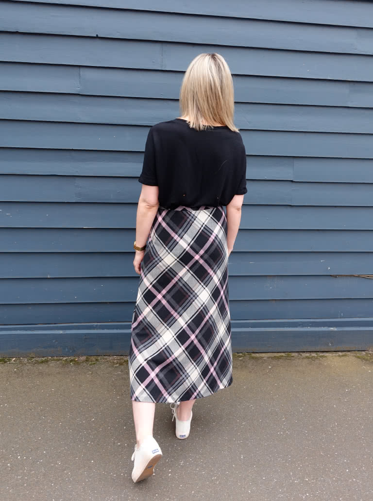 Knit midi outlet skirt quilt