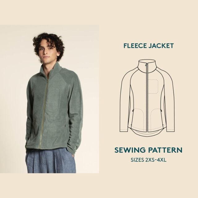 Men s Fleece Jacket Paper Sewing Pattern Wardrobe By Me