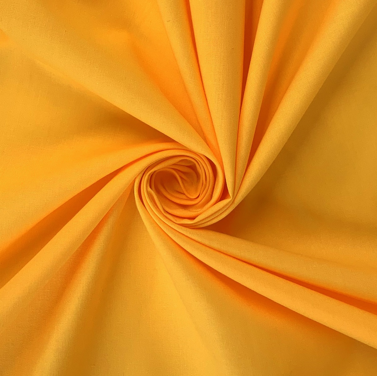 Superior Quality Plain Poly/Cotton Dress Fabric - Tangerine