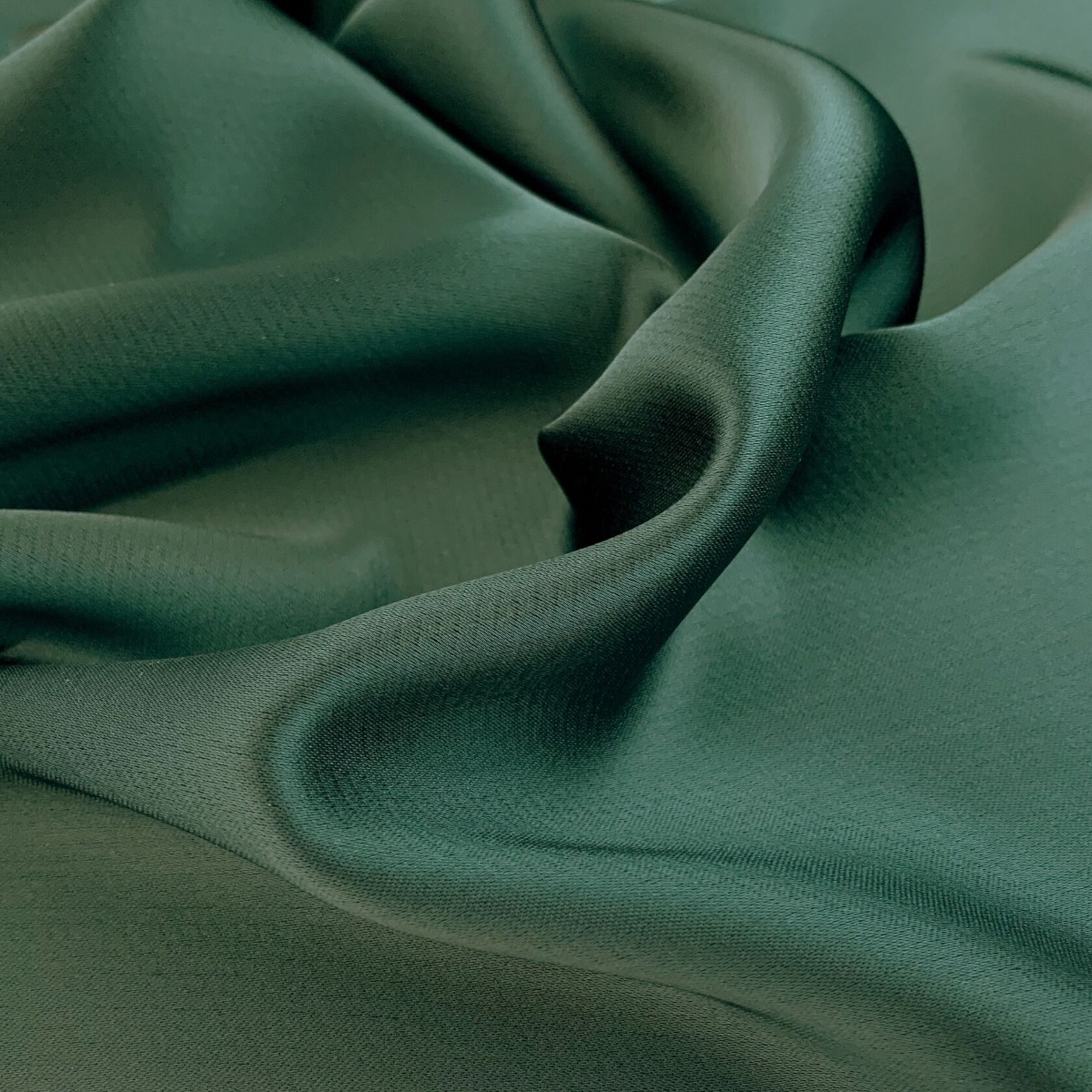 Green Polyester Woven Printed Satin Lining Fabric - Forest