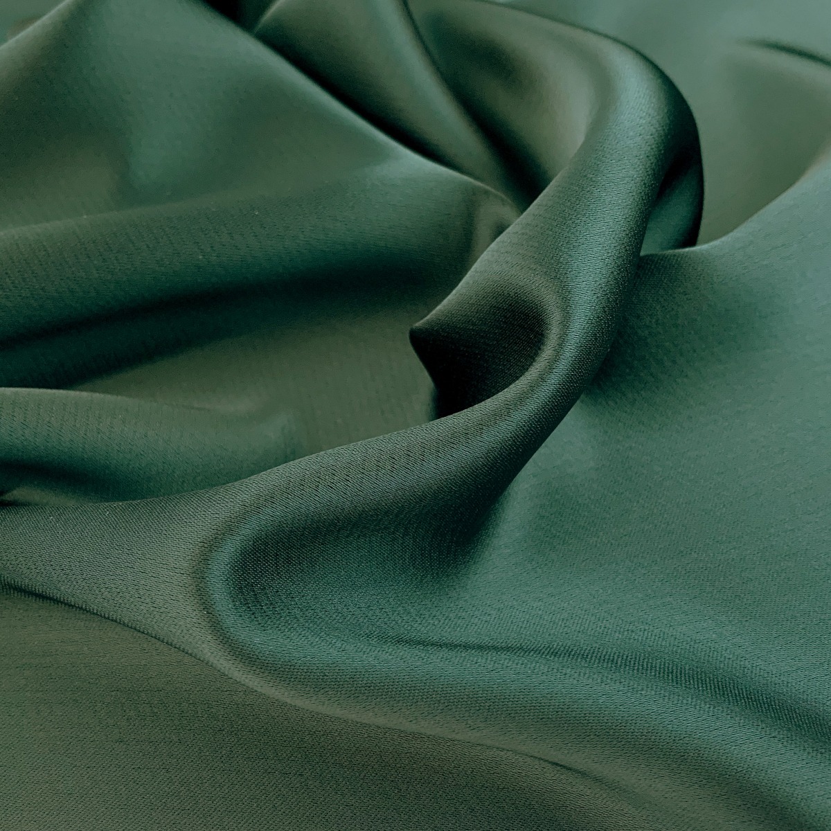 Dark Green/Bottle Green Polyester Silky Satin Fabric **Free UK