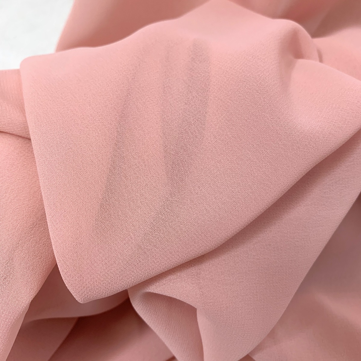 Chiffon Soft Touch Sheer Fabric Material- Pink Blush Q354 PNBSH
