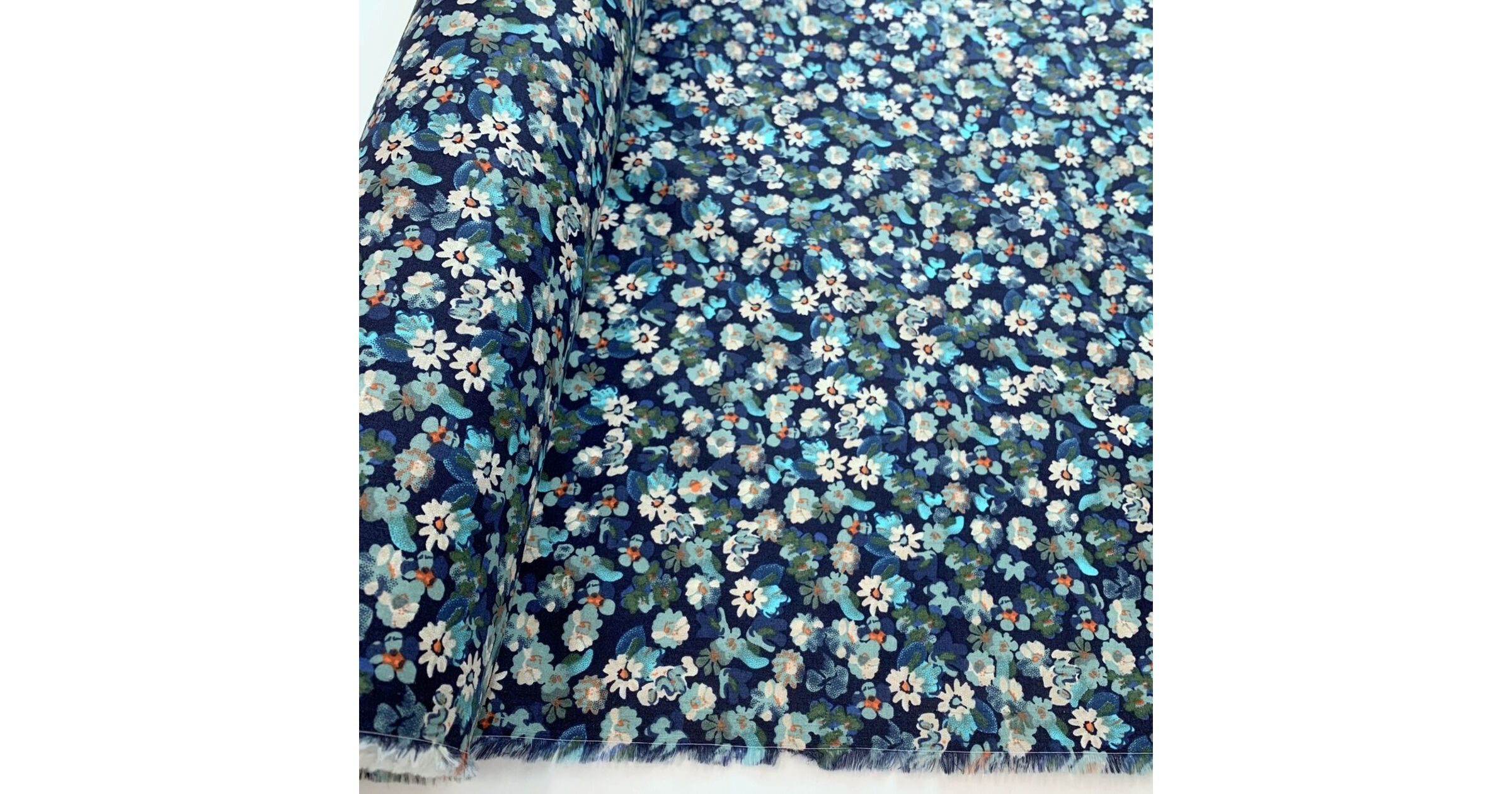 Pima Cotton Lawn Dress Fabric - Floral Colourscene