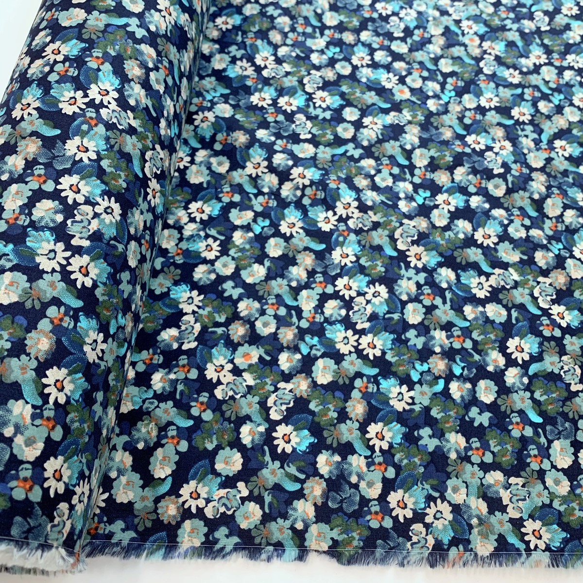 Pima Cotton Lawn Dress Fabric - Floral Colourscene