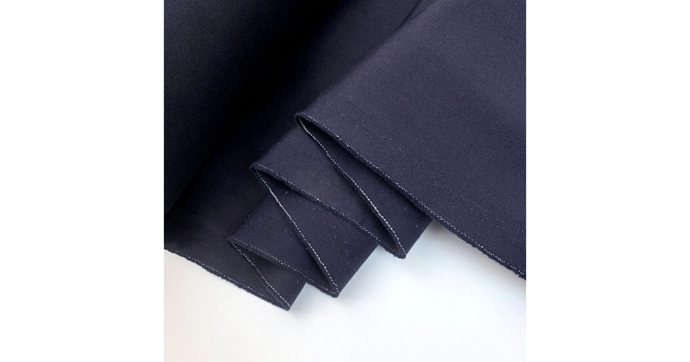 Stretch Cotton Twill Navy Chino Trousering Fabric