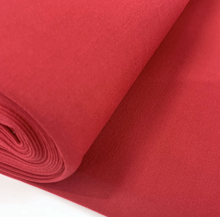 Remnant (1.5m) - Luxury Red Ponte Roma Fabric - Carmine