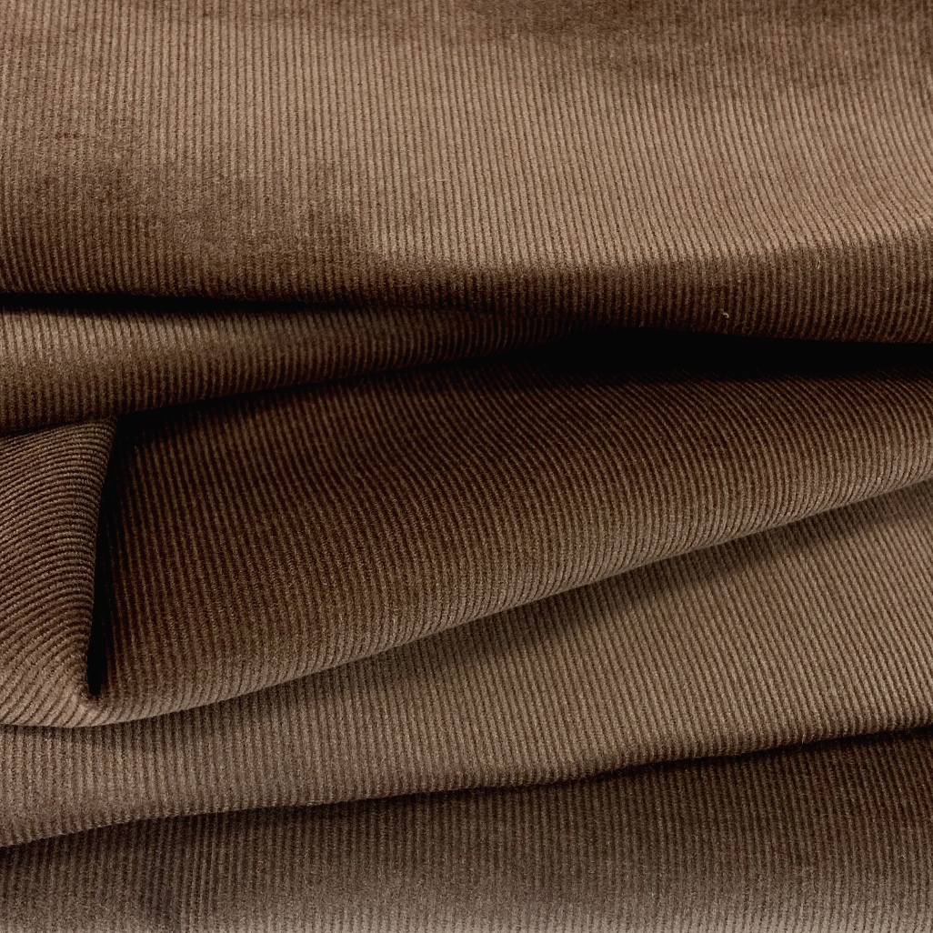 Brown Cotton 22 Wale Needlecord Dress Fabric Win Win Shirting