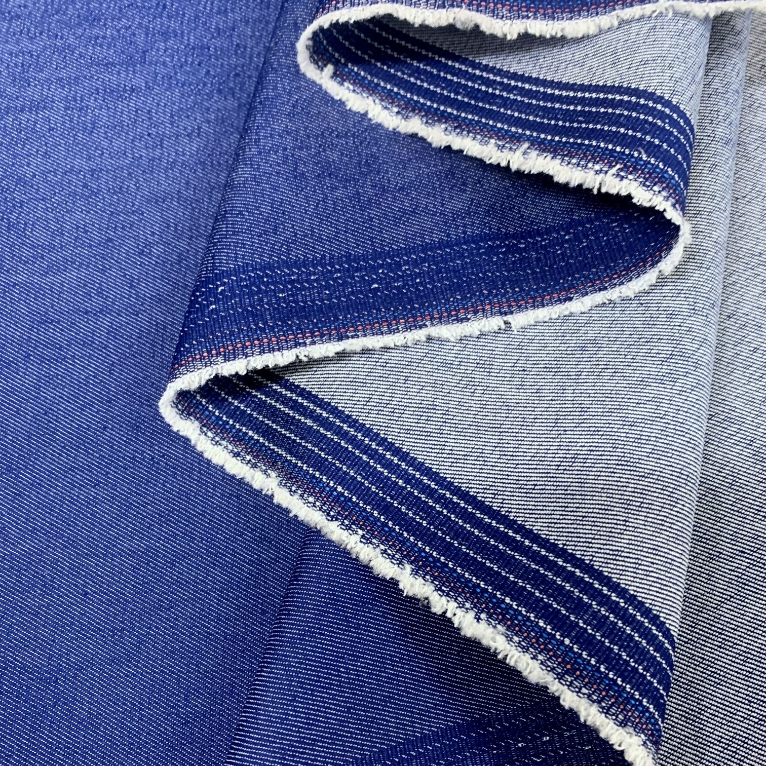 Blue Cotton Stretch Denim Fabric by the Metre