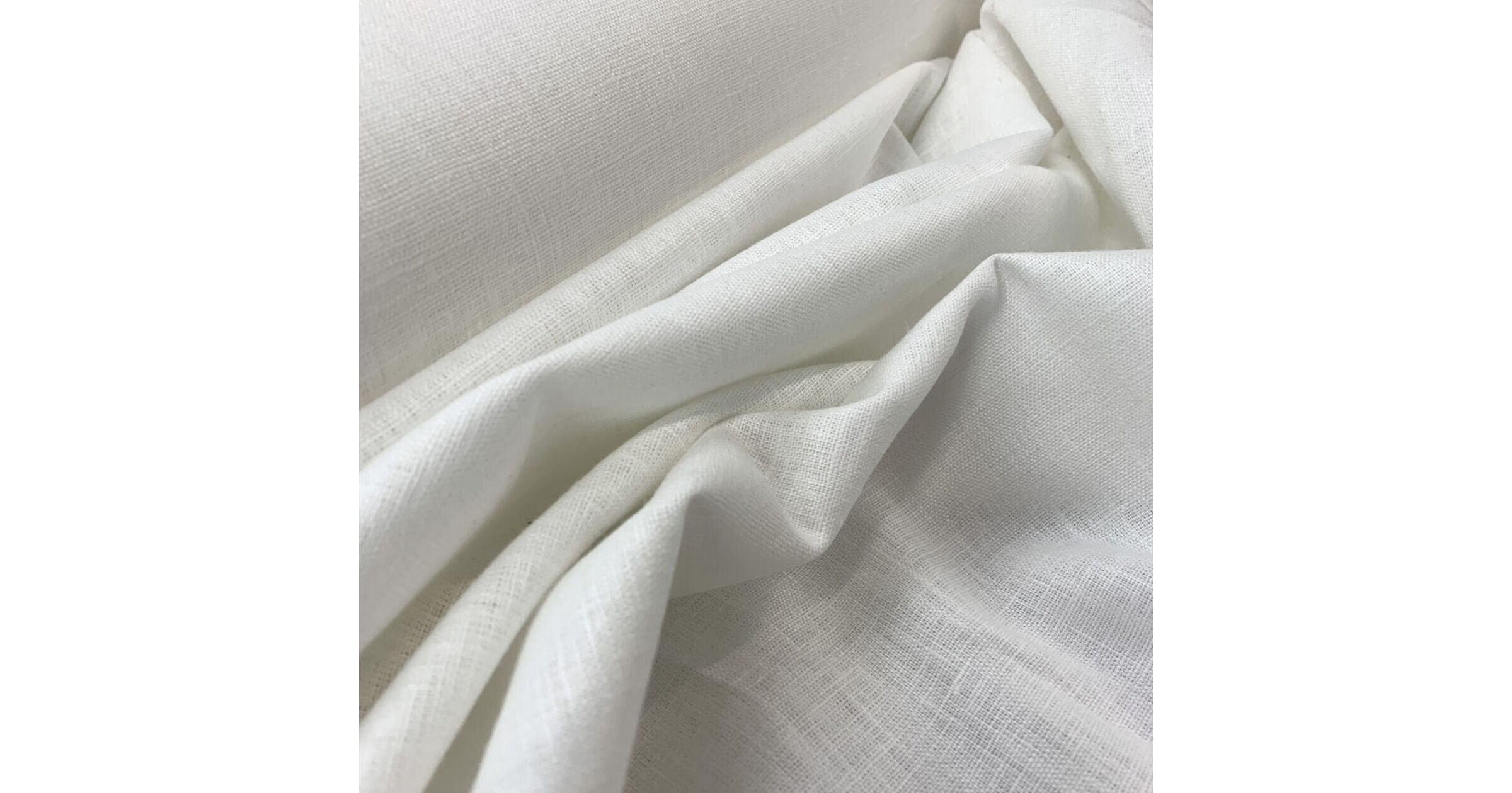 100% Linen Dress & Shirt Fabric | Washed Linen - Soft White