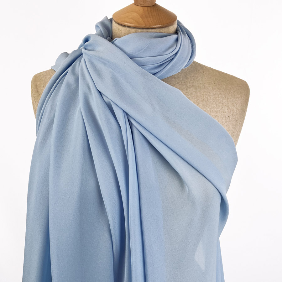 Georgette Sheer Lightweight Polyester Dress Fabric - Sky Blue