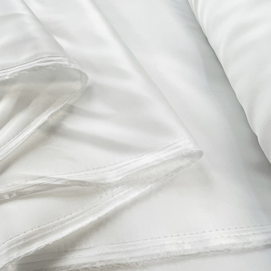 White Satin Lining Polyester - Recovo