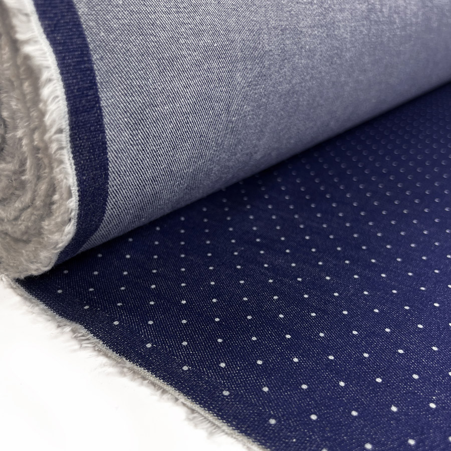 Polka dot hot sale denim fabric