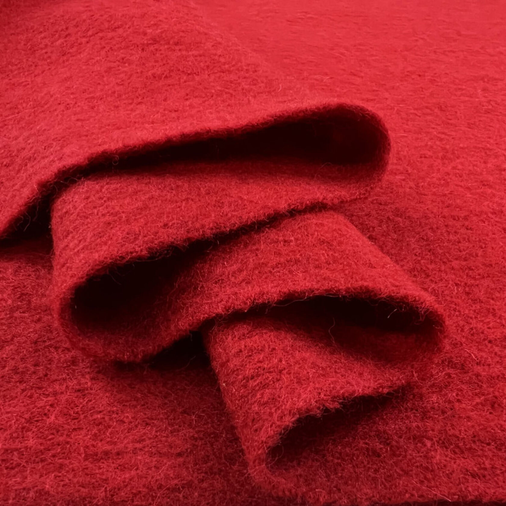 Boiled Wool in Red