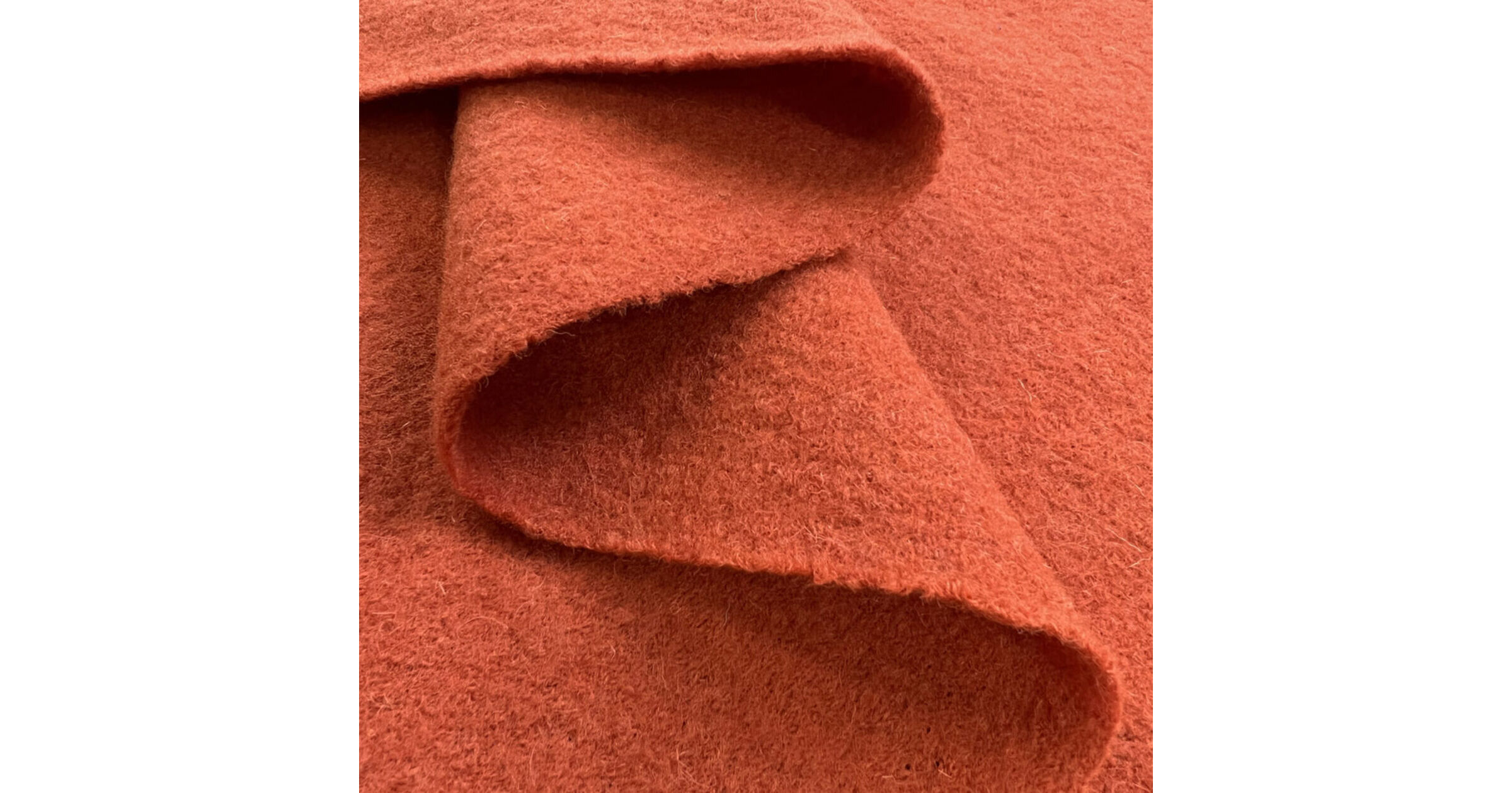 Pure Luxury 100% Boiled Wool Orange Coating Fabric - Pumpkin