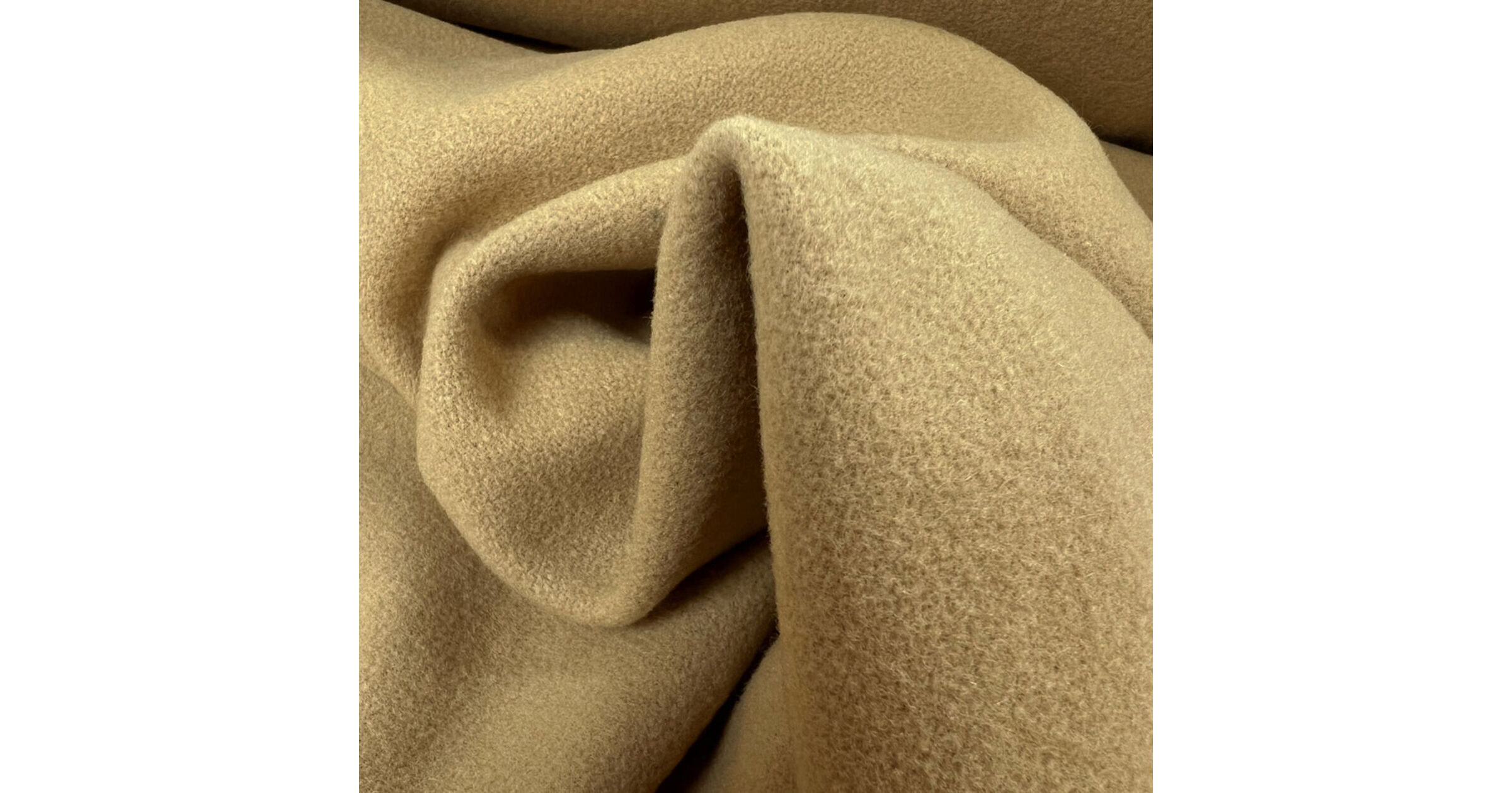 Beige Wool Brushed Twill Coating - 75174, Fashion Fabrics