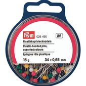 Prym Plastic Headed Steel Dressmaking Pins 34 X 065mm 15g 028490