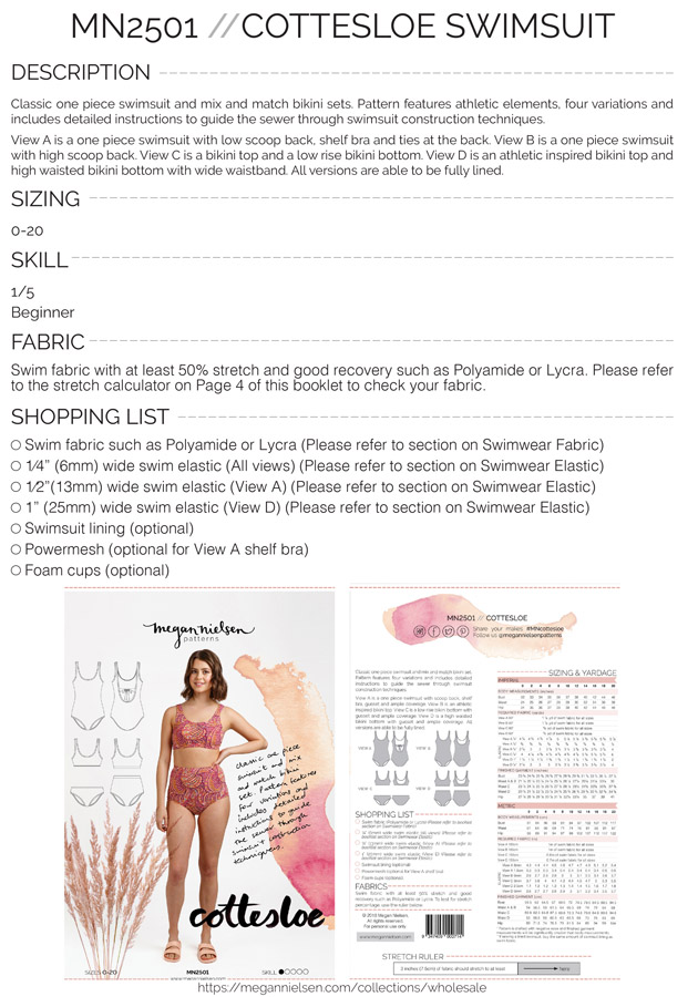 Cottesloe Swimsuit & Bikini Paper Sewing Pattern