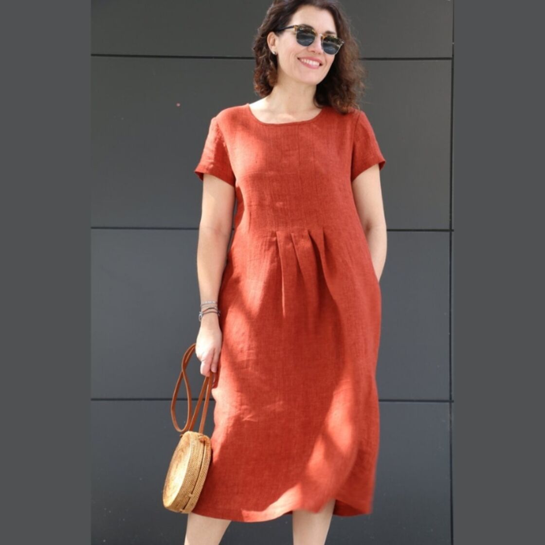 Paper Bag Tie-Strap Dress in European Linen - Sew Tessuti Blog