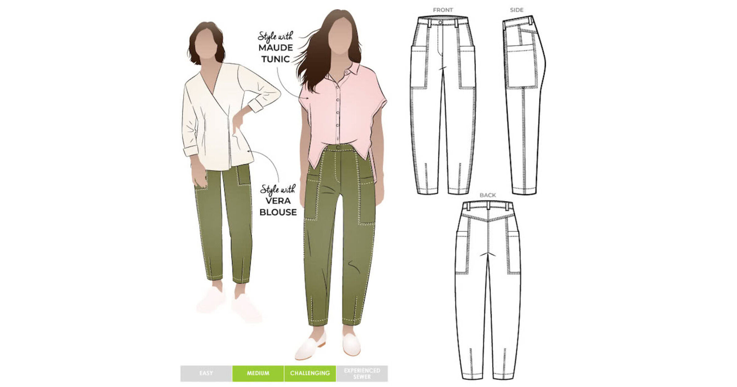 Victor Woven Jean Paper Sewing Pattern | Style Arc (UK 18-30)