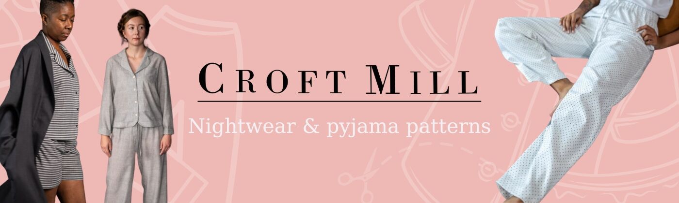 Nightwear and PJ patterns blog narrow banner