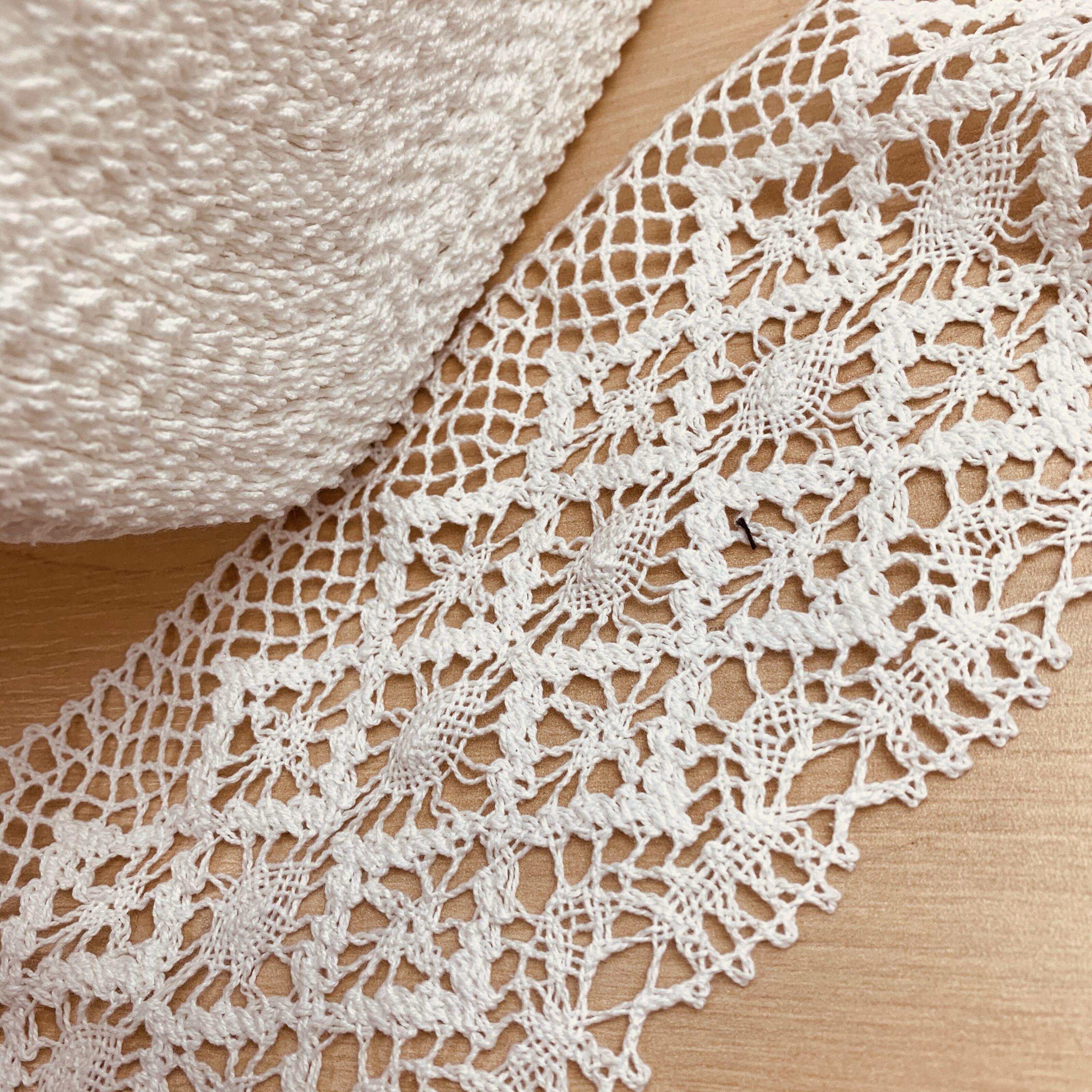 white crochet lace trim